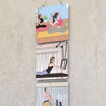 [천삼백케이] [꾸밈] nx342-멀티아크릴액자건강한라인필라테스(4단소형)