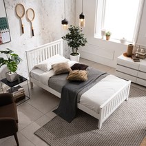 보니애가구 엘스카르 원목 침대 프레임 Q (매트포함), 마린그레이, Q프레임+유로탑 2367 독립 9존 에코폼 매트