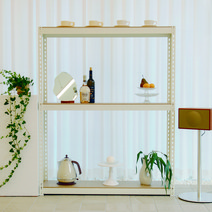 엠보싱앵글 일체형 무볼트랙 다용도선반 가로 1000mm, 아이보리