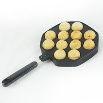 와플메이커 12 홀 문어 공 Bakeware 주철 코팅 붙지 않는 타코야키 메이커 미트볼 몰드 케이크 베이킹 팬 주방 바베큐 플레이트 도구