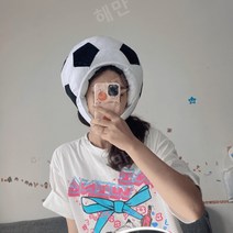 축구공모자 월드컵 응원 축구경기 특이한 셀카 촬영소품 모자, 프리사이즈