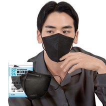 데일리핏 새부리형 KF94 100매 대형 메디케이알 컬러 황사 마스크, 100매입, 1개, 블랙, 새부리형KF94 대형(블랙100)
