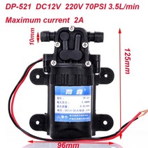 수중모터 소방펌프 가압펌프 농업용양수기 지하수모터 미니양수기 양수기대여 심정펌프 내구성 12v 220v 70psi 3.5lmin 농업용 물, 12v-220v