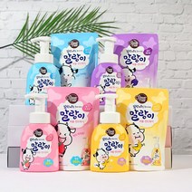 [애경] 샤워메이트 말랑이 핸드워시 본품 300ml 리필 250ml [ 우유 딸기 바나나 블루베리 ], 02.딸기향300ml(용기)