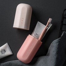 코엔라이프 휴대용 칫솔통 여행용 칫솔케이스, 1매, 핑크