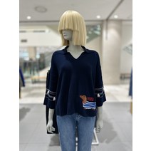 베네통 강아지 자수 카라 니트 BAKP16241(2266923)