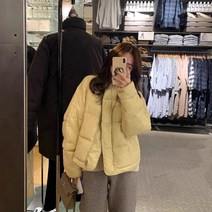 역시즌 경량 이월 과잠바 퀄팅 겨울 패딩 키작녀 초 브랜드 뽀글이 유광 무스탕 과잠바 아우터 깔깔이 봄