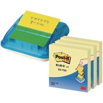 3M 포스트잇 팝업 디스펜서 C-4214 / 리필 포함 / 3패드 / 점착 메모지 / 76mm X 76mm / 팝업 노트 / 메모지 디스펜서