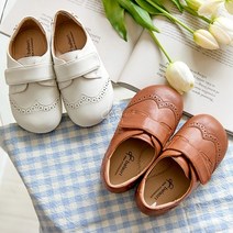 발소리 찍찍이 윙팁 돌아기 유아 여아 남아 아동 로퍼 구두