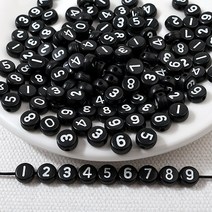 [6780-13]아크릴(숫자/원) 7mm 블랙 [10g(약70개)], 10g(약70개)