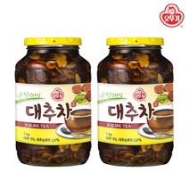 오뚜기 힐링타임 대추차 1kg X 2개(병) 액상차 꿀대추차 꿀차