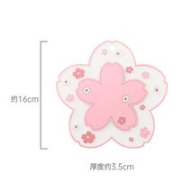 전통소반 다과상 호족반 손님 접이식 반상 전통 레트로일본 스타일 실리카 젤 벚꽃 단열 테이블 매트 가족, 03 Pink pot holder