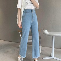 보세 여자 청바지 쇼핑 통청 바지 가을 엄마 패션_777EA