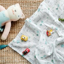 파코홈 정글트립 순면이중직 타슬 거즈블랭킷(70x100)블랭킷