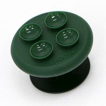 [스틱톡] 유리흡착식 휴대폰 그립 톡거치대 스마트톡, 실리콘:카키-홀더:블랙