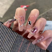 Hand-wearing nails 2022 new Phantom Elf purple flashing little red book with the same 네일 패치 네일, 한개옵션1, 팬텀 엘프 l
