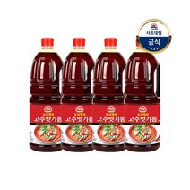 해표 요리백미 고추맛기름, 1.8L, 4개