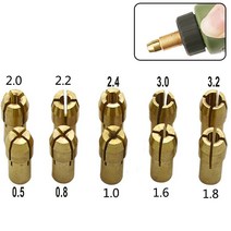 0.5-3.2mm 10pcs 전기 그라인딩 액세서리 세트 드릴 황동 그라인더 드레멜 로타리 공구용 3 구 콜렛 척, [01] 1, 01 1