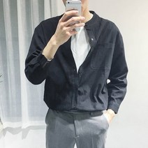 바젤 (BJ632)남정 데일리셔츠코디 루즈핏 구김 차이나남방