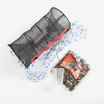 민물 미꾸라지 통발세트 ( 통발 미끼 미끼통 로프10m )