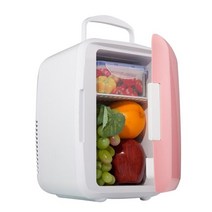 캠핑용 냉장고 차량용 냉온장고 캠핑 냉동고 car mini for Cosmetic 4l 가정용 미니 cold and warm dual use frozen 서리 방지, 분홍색, 유럽 ​​연합