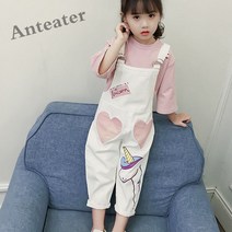 [Anteater]여아 멜빵바지 캐주얼 귀여운 데님 멜빵바지 A9fei1112BDK1