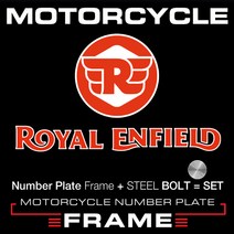 로얄 엔필드 바이크 번호판가드+스틸볼트- MFMC11- ROYAL ENFIELD 3 LINE + BOLT 미니에프, D12
