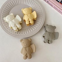 집게삔 집게핀 곰돌이 반묶음 머리핀 머리핀 헤어