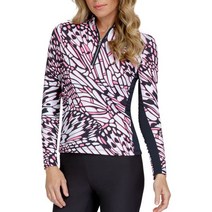 Tail 테일 여성 미니 만다린 모크넥 긴소매 골프 셔츠 Monarch Spritzer