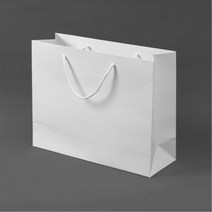 중국OEM 가로형 무지 쇼핑백 화이트 30x25cm 쇼핑봉투 선물용 / (선물포장/쇼핑봉지/기성쇼핑백/선물쇼핑백 추천)