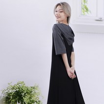 기모 후드 원피스 와이드 루즈핏 빅사이즈 뱃살커버 5부 소매 하이 키 발목까지 오는 복사뼈를 접다 오버핏 4950454041