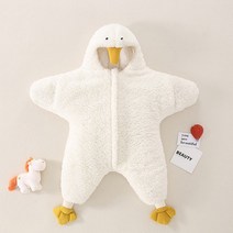 날씨요정 오리 아기우주복 신생아겨울우주복 돌아기우주복