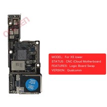 Oneten CNC 마더 보드 Nand 포함/없음 iPhone X XS XR 메인 스왑 제거베이스 밴드 CPU 로직, [05] XS lower Intel