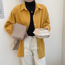 데일리 여성 셔츠 남방 무지 베이직 캐주얼룩 루즈핏