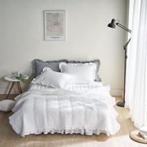 포근하니 쿨 시어서커 모던클래식 겹프릴형 여름이불 or 베개세트