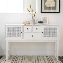 루시아 원목 콘솔 화장대, 화이트(4월초 순차출고)