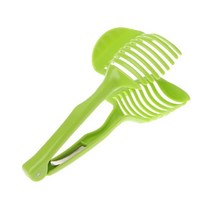 1pc 다기능 토마토 슬라이서 핸드 헬드 라운드 슬라이서 과일 야채 절단기, 빨간색