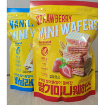 노브랜드 딸기웨하스미니 바닐라웨하스미니 300g x 2개