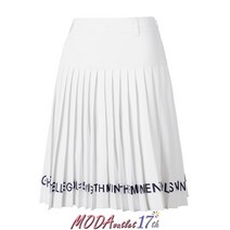 (주력) 로고 프린트 플리츠 스커트 6I21803-100