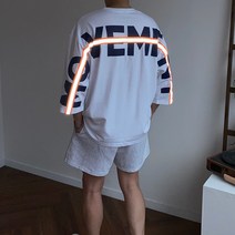 무브먼트 소매 스카치 반팔티셔츠 2color
