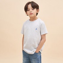 빈폴 키즈 티셔츠 반팔 수피마 라운드 그레이 BI3242UE23