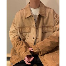 데님재킷코디 봄계절 트렌드 클래식 OVERSIZE 코트 와이드 루즈핏 캐쥬얼 카고 데님자켓 남자 4995184370