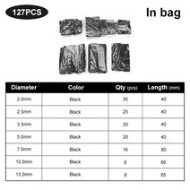 127/164/328/580/780pcs 폴리올레핀 열 절연 전선 수축 21 랩 슬리브 튜브 모듬 세트