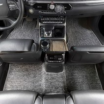 GMZMOTORS 더뉴 코일 자동차 바닥매트 1열 + 2열, 기아_모하비 더마스터(19년9월~), 블랙, 기아