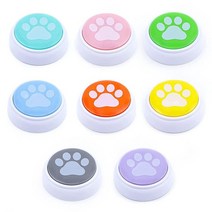 SUMWELL 강아지 버튼 커뮤니케이션을 위한 30초 개 강아지가 소통하기 위해 누를 수 있는 녹음 가능한 훈련 통화 8피스 말하는 버튼 세트 애완 동물이 원하는 것을 목소리로, 3.42