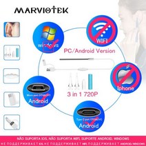 와이파이 내시경 카메라 HD 아이폰에 대 한 안 드 로이드 방수 6 LED Borescope 검사 pc에, 10m, Ear Clean Endoscope2