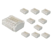 푸시 푸쉬인 커넥터 단선용 전선연결 단자 10개묶음, 5P(회색) 10개, 10개