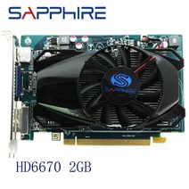 사파이어 HD6670 2GB AMD 비디오 카드 GPU Radeon HD 6670 GDDR3 128bit 그래픽 카드 비디오 카드 용 PC 컴, 한개옵션0