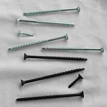 석고피스 석고보드 나팔머리 양날 목재 방부목 데크 나사 흑색 백색, #8X64 (300발/1pack)
