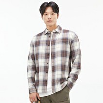 체이스플러스 남성 세미 오버핏 겉기모 체크 셔츠 110 빅사이즈 봄가을 남방-AFRK5416C
